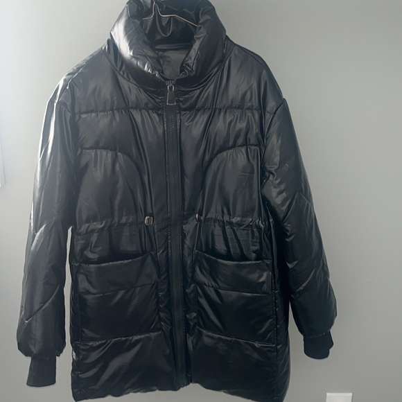 SHEIN Black Puffer Jacket Mid Length - Picture 1 of 8
